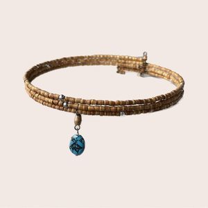 Vintage choker with turquoise pendant